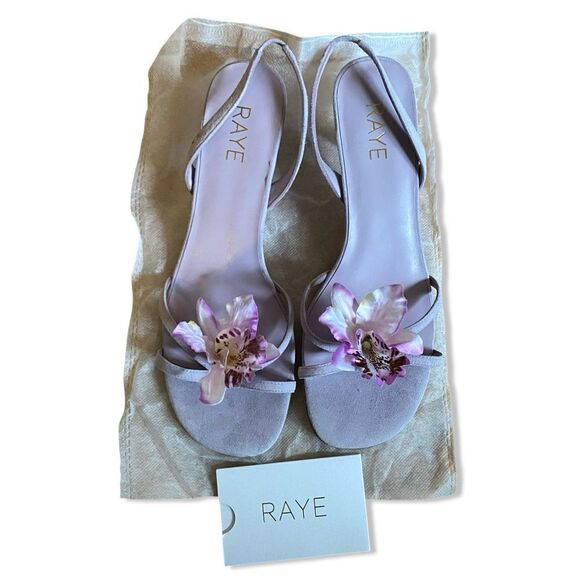 Raye Kloe heels dusty lavender suede orchid kitten shoes sandals party wedding 9 - Picture 15 of 15